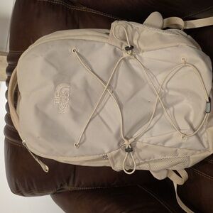 The North Face Jester backpack with Flexvent gray laptop pocket Cream Color bag